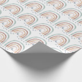 Schleifpapier - Mond und Stars - Regenbogen Geschenkpapier (Ecke)