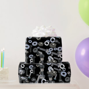Schleifpapier - Nuts und Bolzen Geschenkpapier