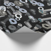 Schleifpapier - Nuts und Bolzen Geschenkpapier (Ecke)