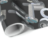 Schleifpapier - Nuts und Bolzen Geschenkpapier (Rolleneckpunkt)