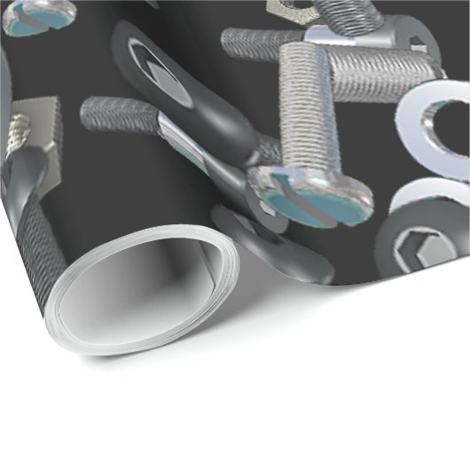 Schleifpapier - Nuts und Bolzen Geschenkpapier (Rolleneckpunkt)