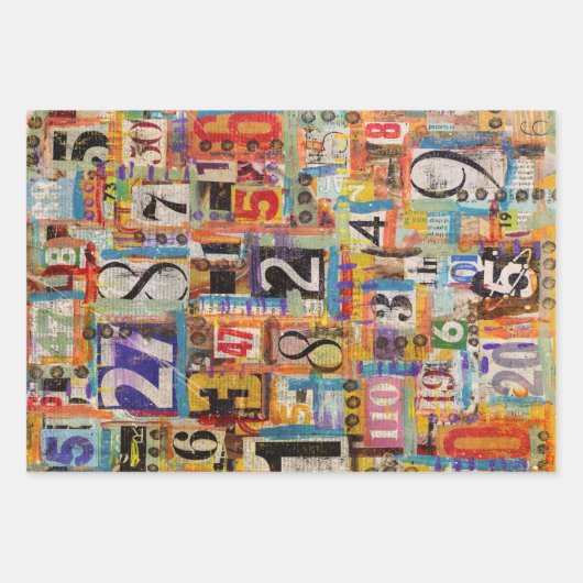Schleifpapier oder Collage und Entkopplungspapier Geschenkpapier Set (Vorderseite)