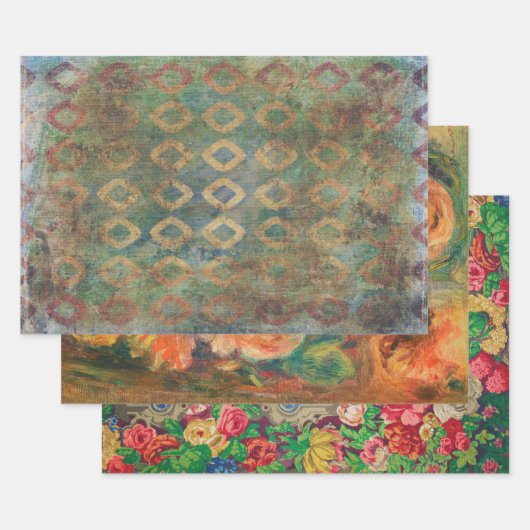 Schleifpapier oder Collage und Entkopplungspapier Geschenkpapier Set (Set)