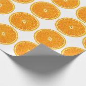 Schleifpapier - Orangefarbene Scheibe Geschenkpapier (Ecke)