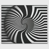 Schleifpapier - Psychedelic Art Swirl B/W Geschenkpapier (Flach)
