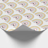 Schleifpapier - Rainbow-Hearts Polka Dots Geschenkpapier (Ecke)
