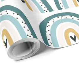 Schleifpapier - Regenbogen mit Polka-Punkten + Her Geschenkpapier