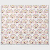 Schleifpapier - Regenbogenherzen + Pola Dots Lachs Geschenkpapier (Flach)