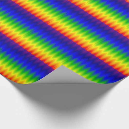 Schleifpapier - Regenbogenwelle Geschenkpapier (Ecke)
