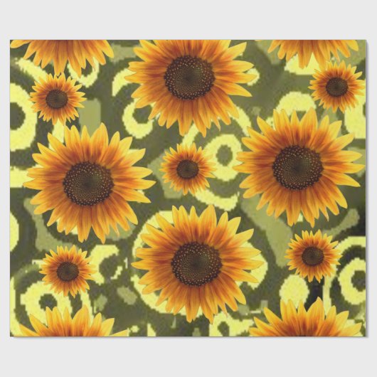 Schleifpapier Sonnenblume Geschenkpapier (Flach)