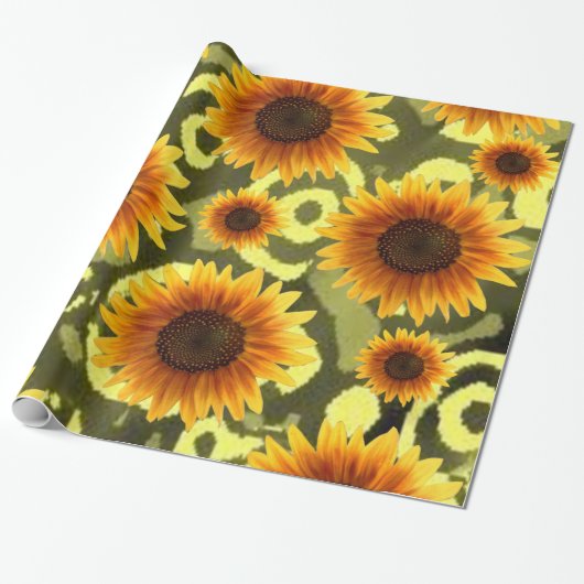 Schleifpapier Sonnenblume Geschenkpapier (Ungerollt)
