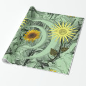 Schleifpapier Sonnenblume Geschenkpapier (Ungerollt)