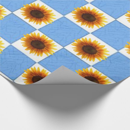 Schleifpapier Sonnenblume Geschenkpapier (Ecke)
