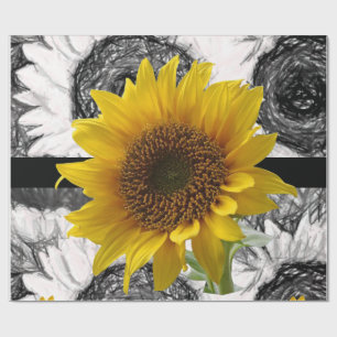 Schleifpapier Sonnenblume Geschenkpapier