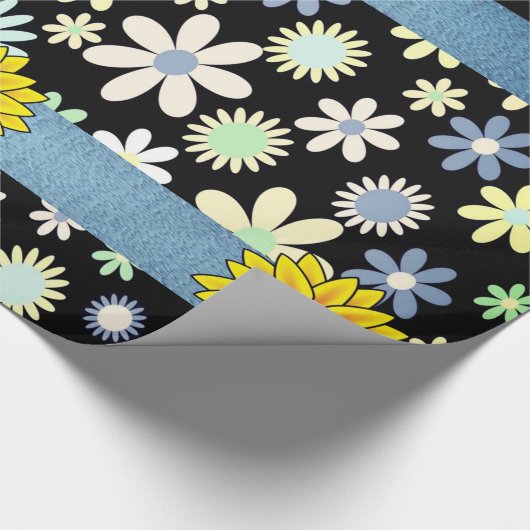 Schleifpapier Sonnenblume Geschenkpapier (Ecke)