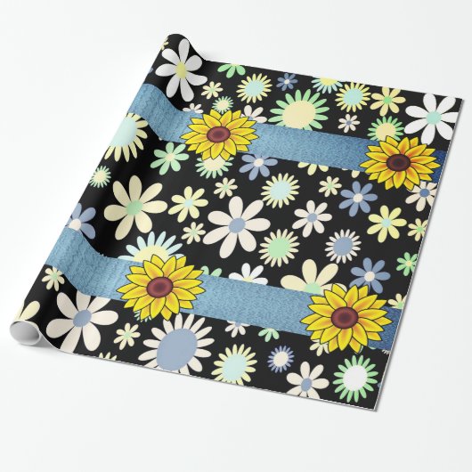 Schleifpapier Sonnenblume Geschenkpapier (Ungerollt)