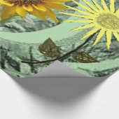 Schleifpapier Sonnenblume Geschenkpapier (Ecke)