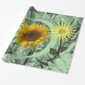 Schleifpapier Sonnenblume Geschenkpapier (Ungerollt)