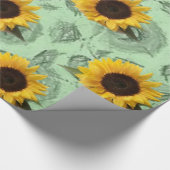 Schleifpapier Sonnenblume Geschenkpapier (Ecke)