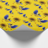 Schleifpapier Sonnenblume Geschenkpapier (Ecke)