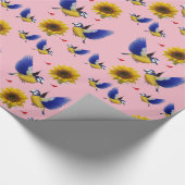 Schleifpapier Sonnenblume Geschenkpapier (Ecke)