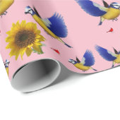 Schleifpapier Sonnenblume Geschenkpapier (Rolleneckpunkt)