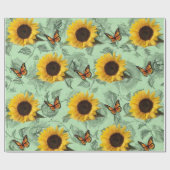 Schleifpapier Sonnenblume Geschenkpapier (Flach)