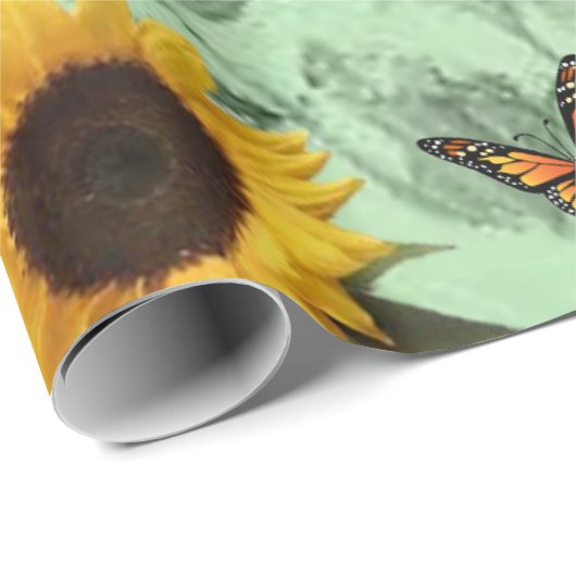 Schleifpapier Sonnenblume Geschenkpapier (Rolleneckpunkt)