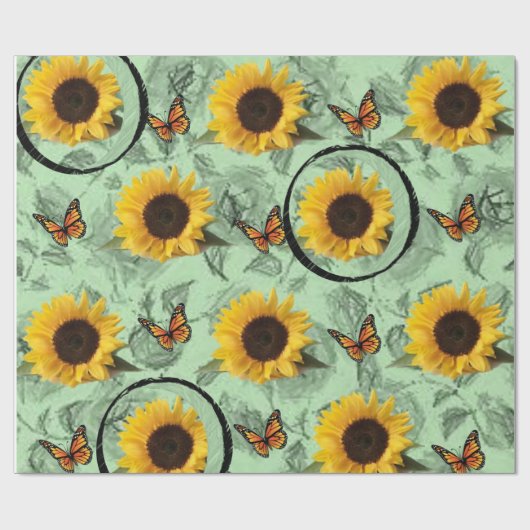 Schleifpapier Sonnenblume Geschenkpapier (Flach)