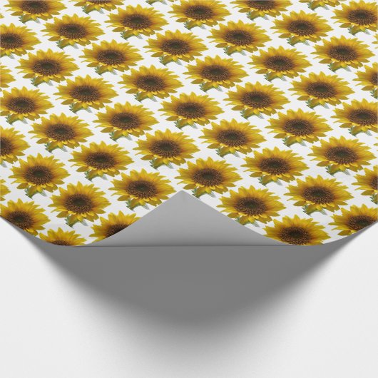 Schleifpapier Sonnenblume Geschenkpapier (Ecke)