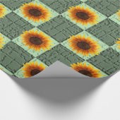 Schleifpapier Sonnenblume Geschenkpapier (Ecke)