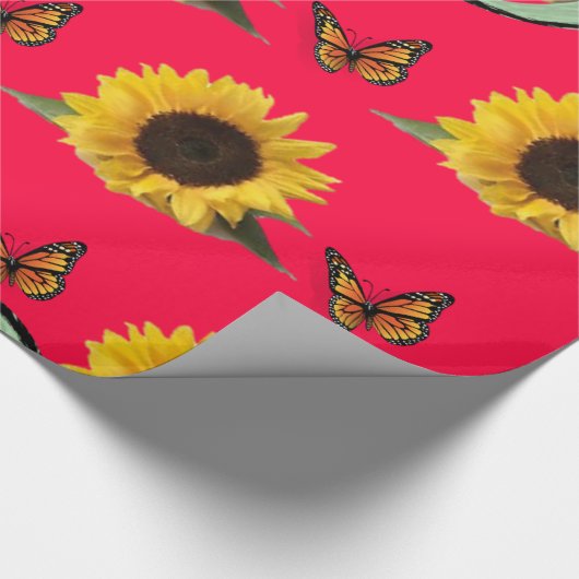 Schleifpapier Sonnenblume Geschenkpapier (Ecke)