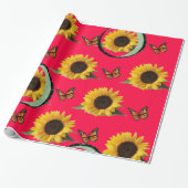 Schleifpapier Sonnenblume Geschenkpapier (Ungerollt)