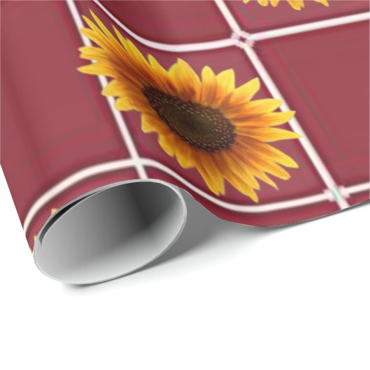 Schleifpapier Sonnenblume Geschenkpapier (Rolleneckpunkt)