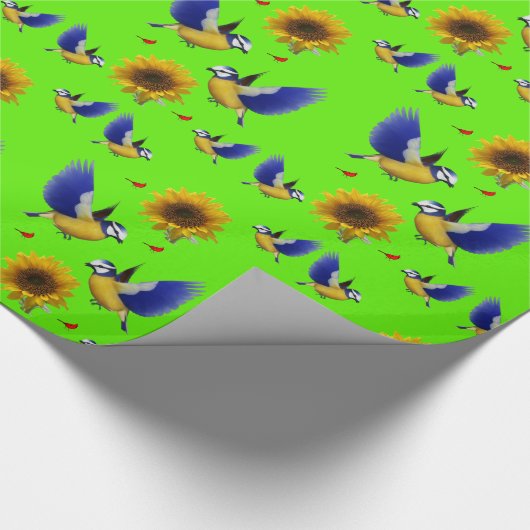 Schleifpapier Sonnenblume Geschenkpapier (Ecke)