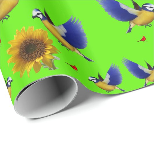 Schleifpapier Sonnenblume Geschenkpapier (Rolleneckpunkt)