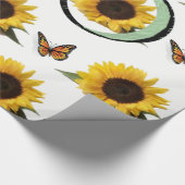 Schleifpapier Sonnenblume Geschenkpapier (Ecke)