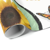 Schleifpapier Sonnenblume Geschenkpapier (Rolleneckpunkt)