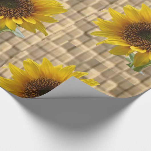 Schleifpapier Sonnenblume Geschenkpapier (Ecke)