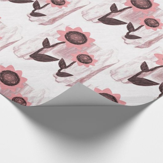 Schleifpapier Sonnenblume Geschenkpapier (Ecke)