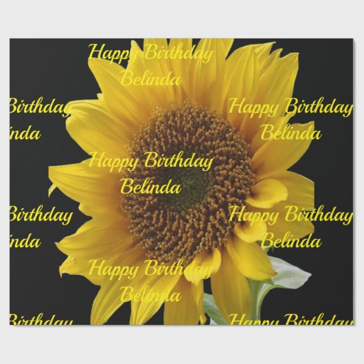 Schleifpapier Sonnenblume Geschenkpapier (Flach)