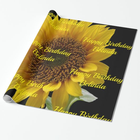 Schleifpapier Sonnenblume Geschenkpapier (Ungerollt)