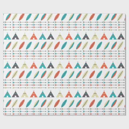 Schleifpapier - Teepee-Tribal Geschenkpapier (Flach)