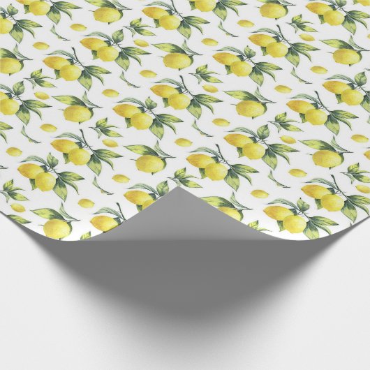 Schleifpapier - Zitronen Geschenkpapier (Ecke)