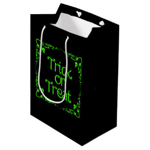 Schleimgrüner Trick oder Behandlung Mittlere Geschenktüte