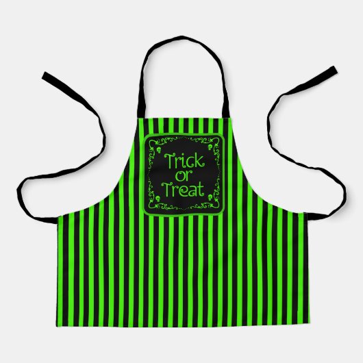 Schleimgrüner Trick oder Behandlung Schürze (Vorderseite)