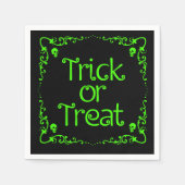 Schleimgrüner Trick oder Behandlung Serviette (Vorderseite)