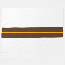 Schleimkakaobraun, gelbe Streifen auf weiß Fleecedecke