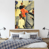 Schlemmer - Bauhaus-Treppe Leinwanddruck (Insitu (Schlafzimmer))
