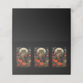 Schlemmerei bei Nacht mit Vollmond Platzkarte (Außenseite Aufgefaltet)